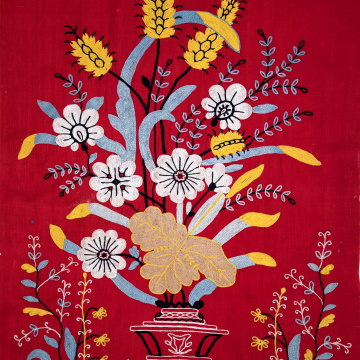 Рушник вишитий кумачевий