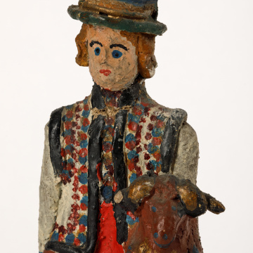 Sculpture 'Hutsul with a goat and a sheep'
