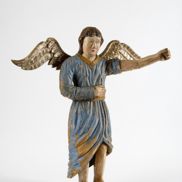 Wooden sculpture of an angel
