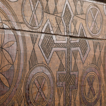 Carved chest-table