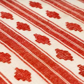 Woven rushnyk (towel) placed under a bread