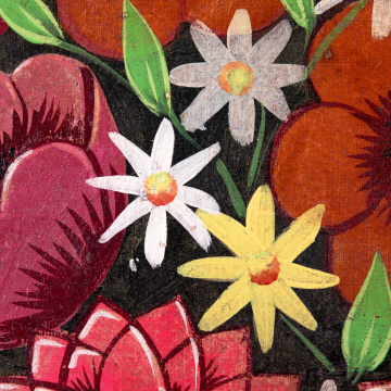 Bouquet in a red vase