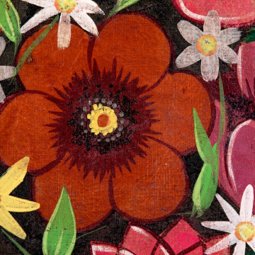 Bouquet in a red vase