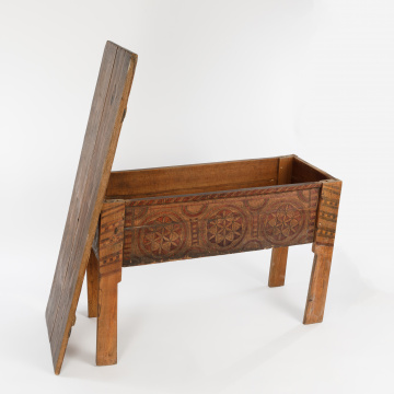 Carved chest-table