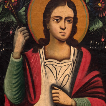 Icon 'Saint Nikita, Beheading of John the Baptist, Saint Eudokia'