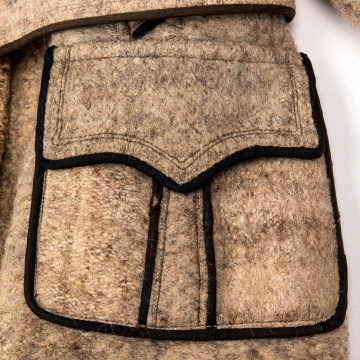 Short white vuiosh (jacket) made of gray cloth