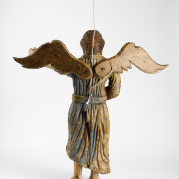 Wooden sculpture of an angel