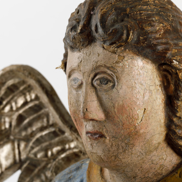 Wooden sculpture of an angel