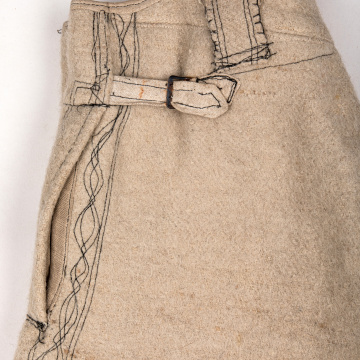 Pants made of white cloth