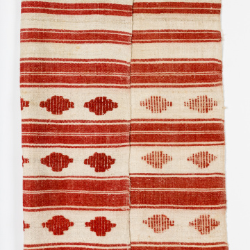 Woven rushnyk (towel) placed under a bread