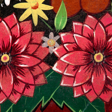 Bouquet in a red vase