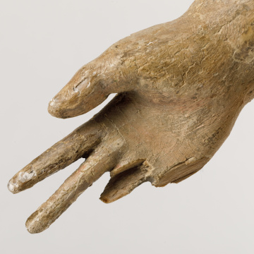 Wooden sculpture of an angel