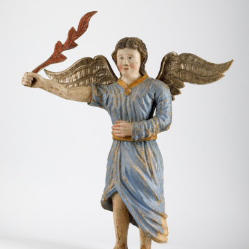 Wooden sculpture of an angel