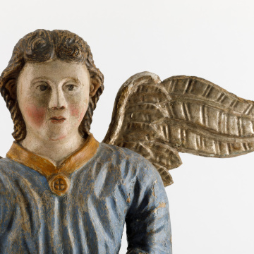 Wooden sculpture of an angel