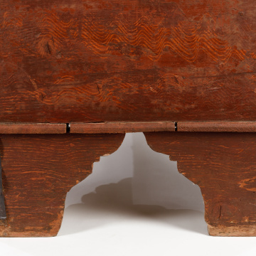 Painted chest on figured legs