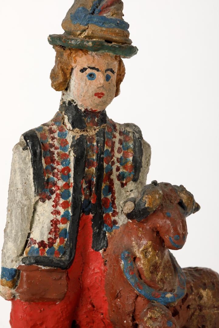 Sculpture 'Hutsul with a goat and a sheep'