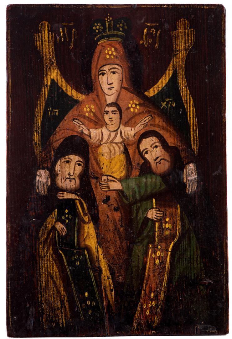 Icon 'Virgin of Pechersk with Saints Anthony and Theodosius of the Kyiv Caves'