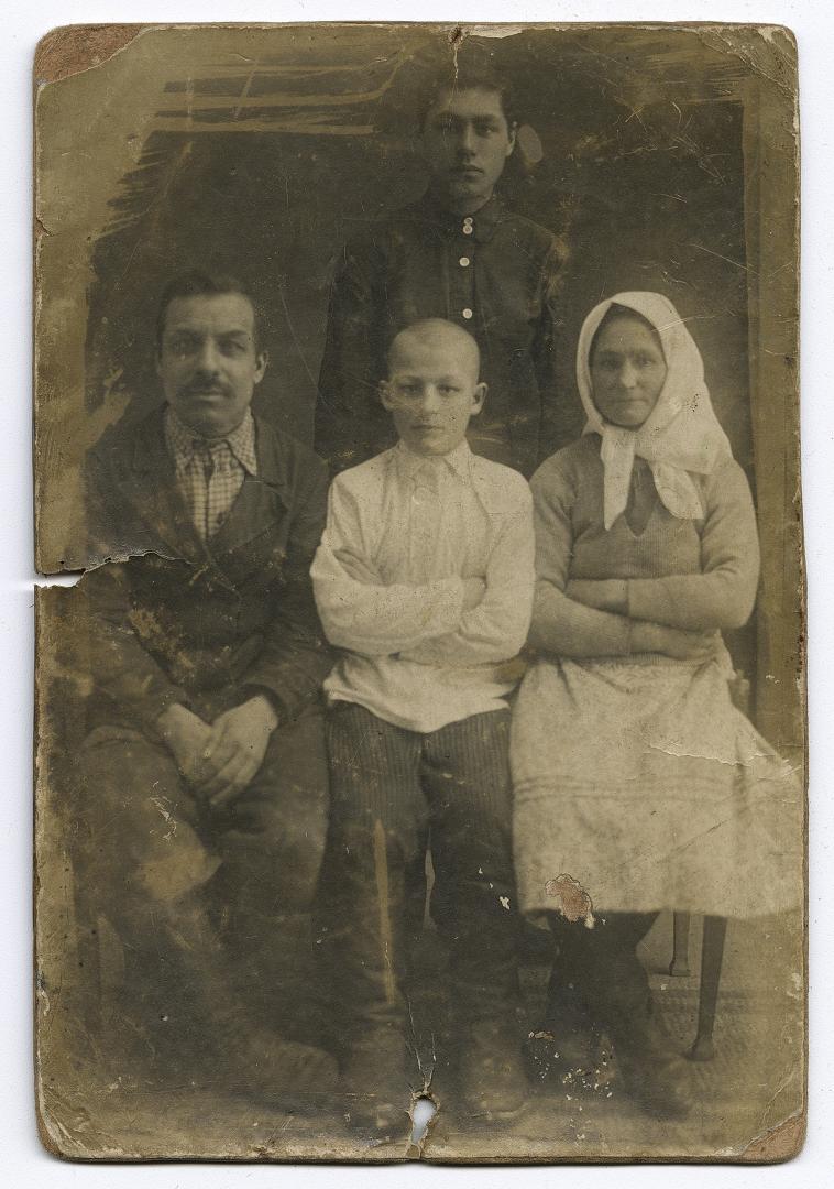 Man, woman, and two boys