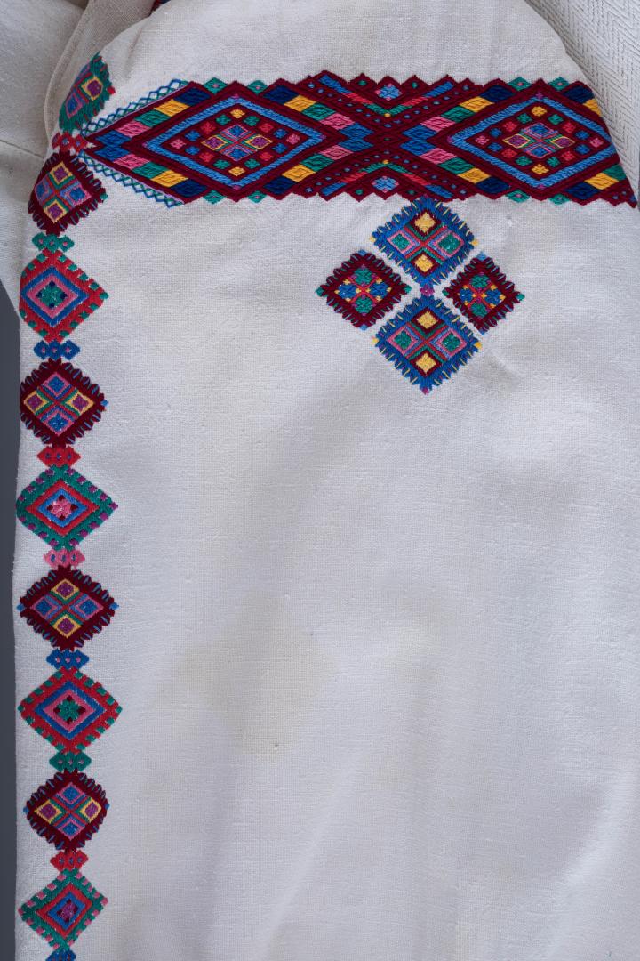 Women's woven and embroidered shirt