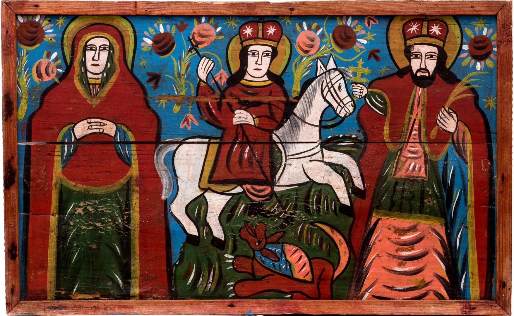 Icon 'Unknown Saint, Saint George, Saint Nicholas'
