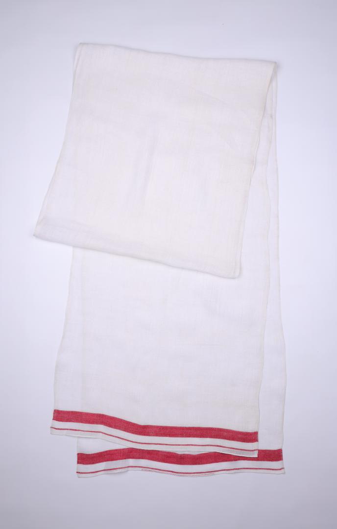 Home-woven scarf made of serpanok (a light gauzey material)