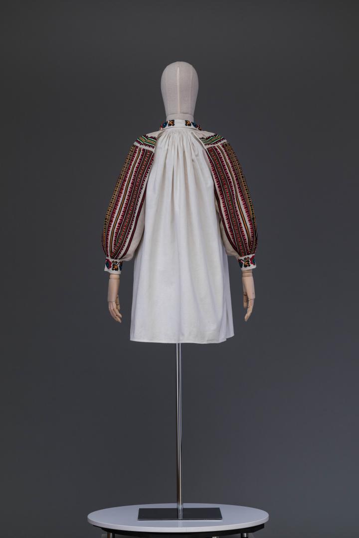 Women's woven and embroidered shirt