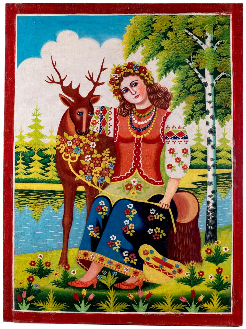 Girl with a deer