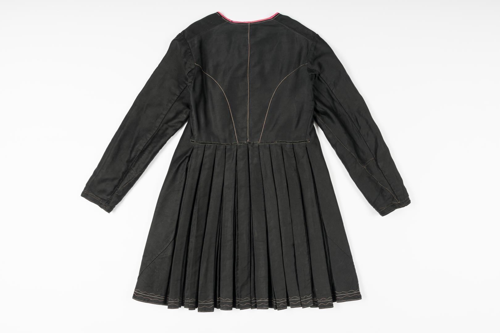 Yupka (black sateen women's overcoat)