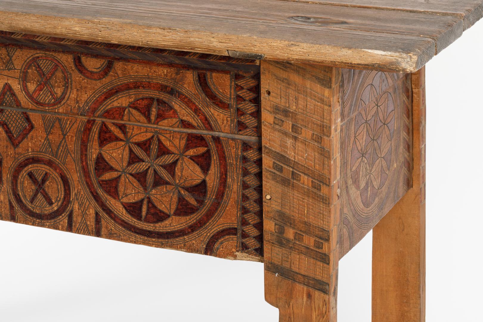 Carved chest-table