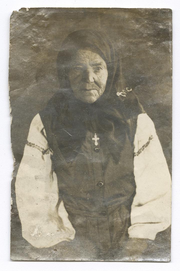 Elderly woman in traditional attire