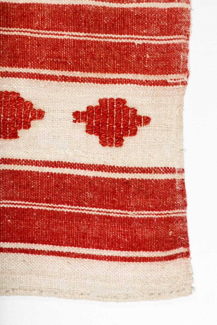 Woven rushnyk (towel) placed under a bread