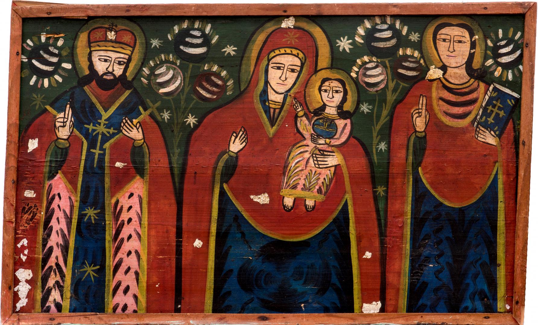 Icon 'Virgin and Child with Saint Nicholas and Saint Paraskeva'