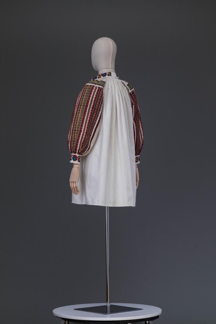 Women's woven and embroidered shirt