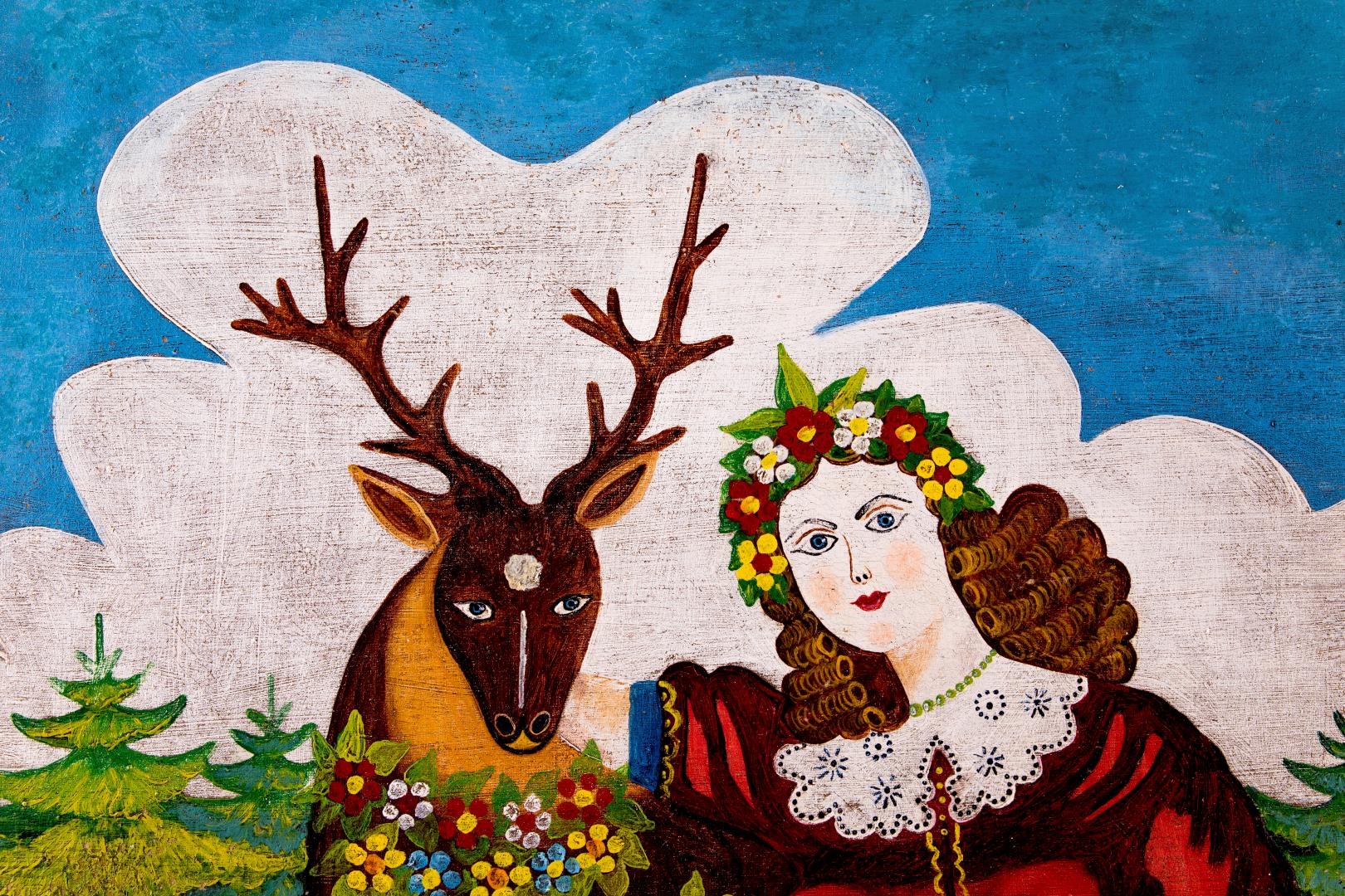 Girl with a deer