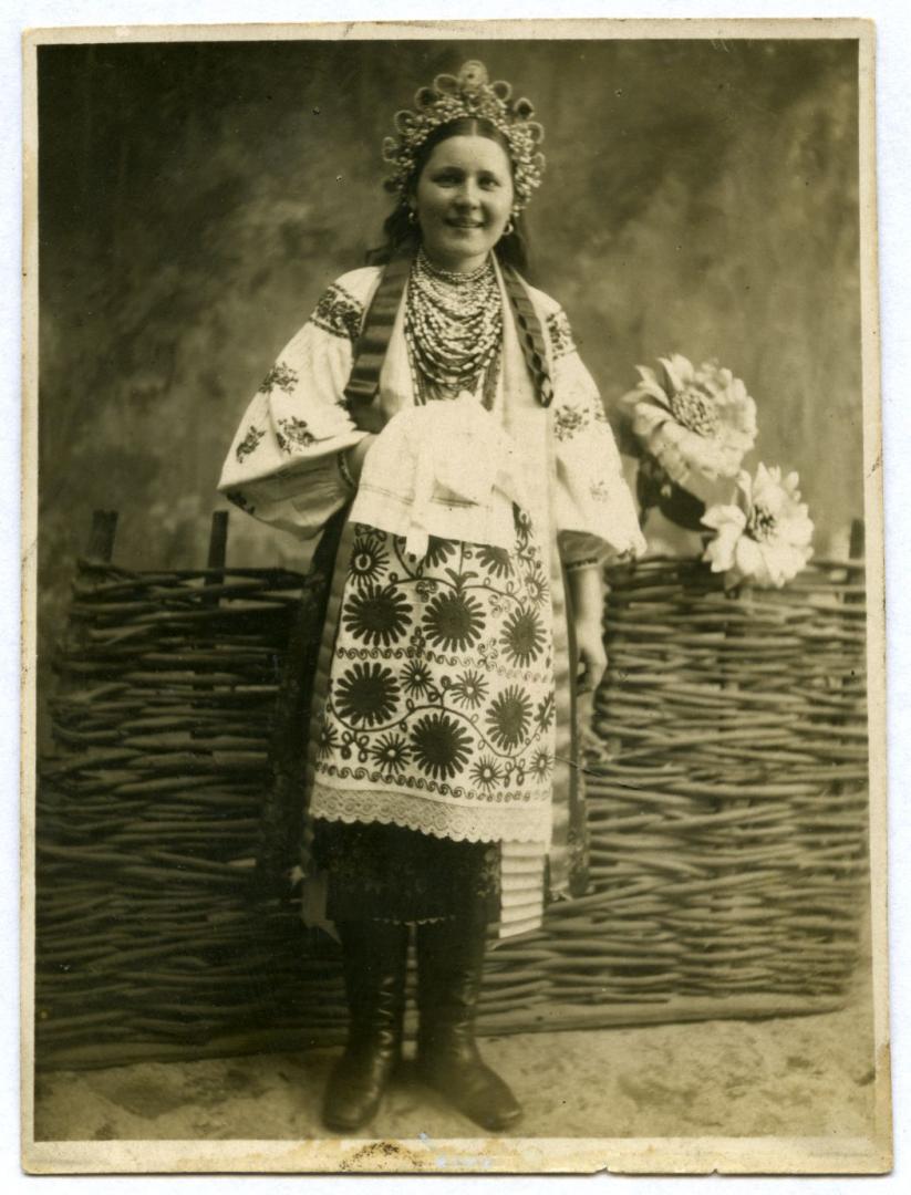 Photo. A girl wearing folk attire