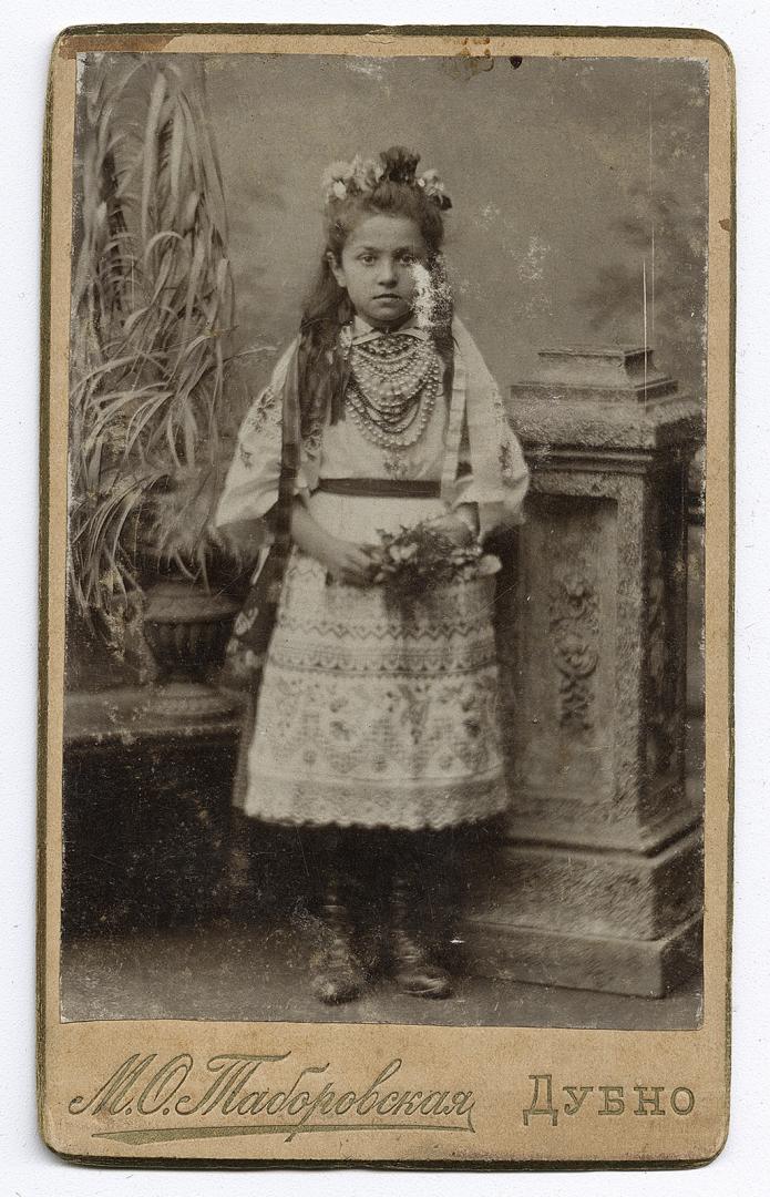 Girl in stylized traditional clothing