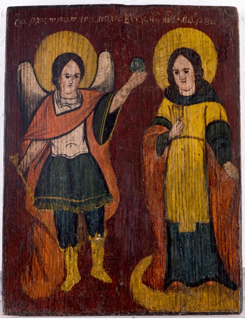 Icon 'Archangel Michael and St. Barbara'