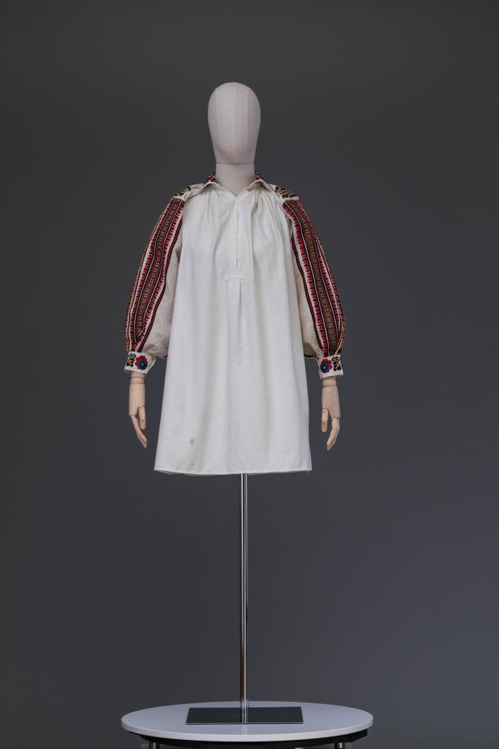 Women's woven and embroidered shirt