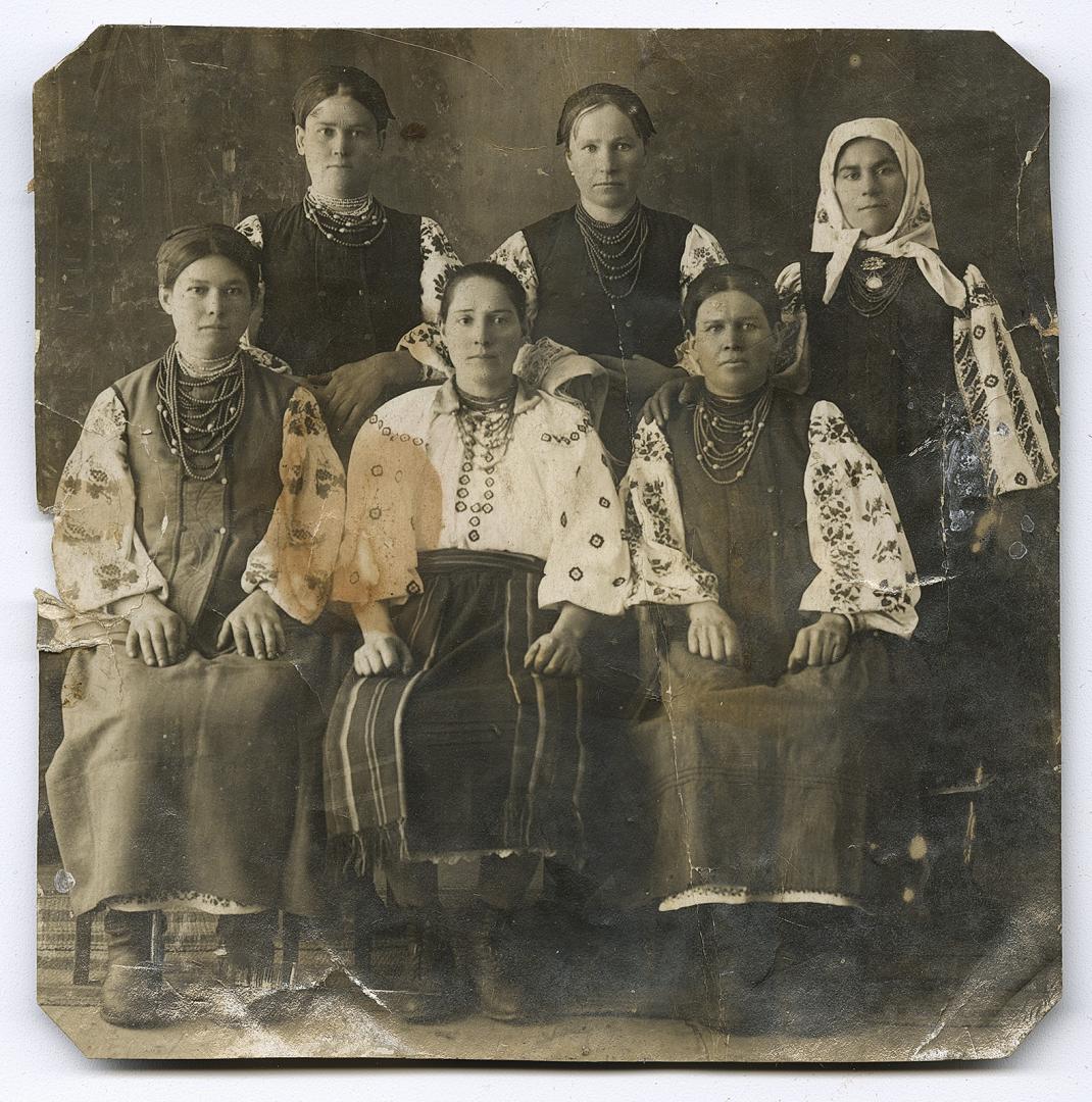 Six women in traditional attire