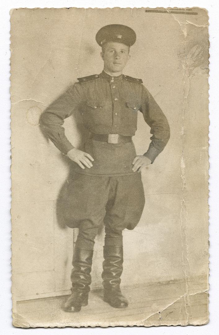 Soviet army soldier in uniform