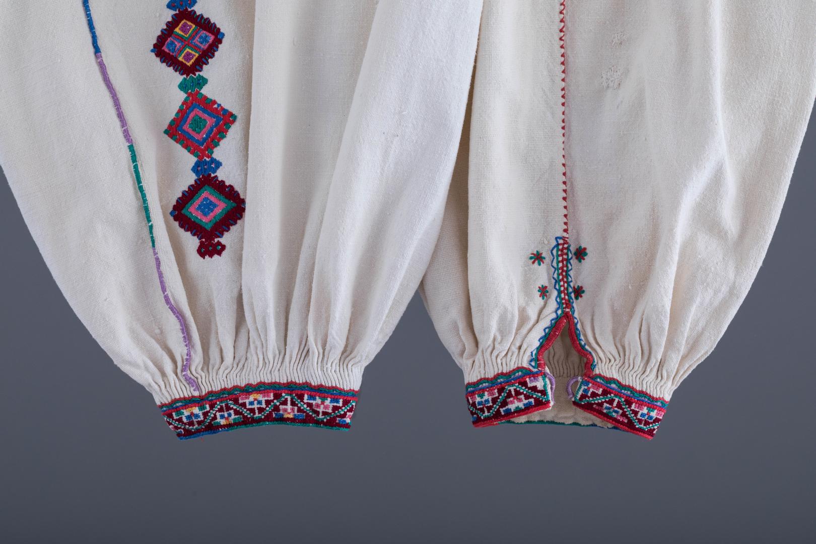 Women's woven and embroidered shirt