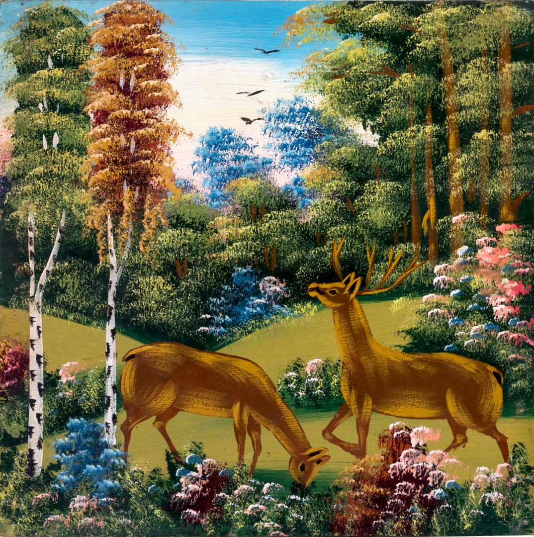 Пара оленів у лісі