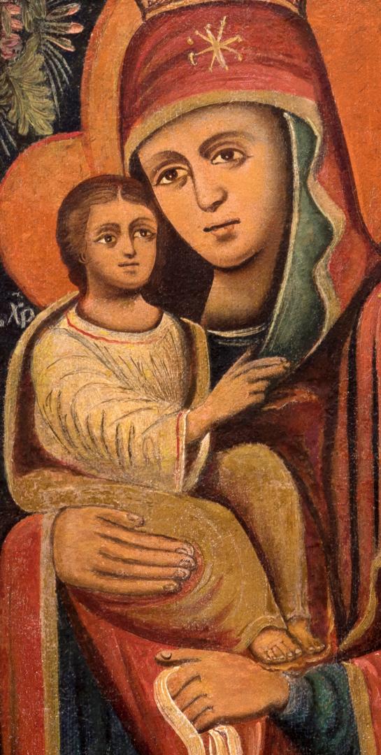 Icon 'Basil the Great, the Virgin and Child, the Holy Martyr Eudocia'