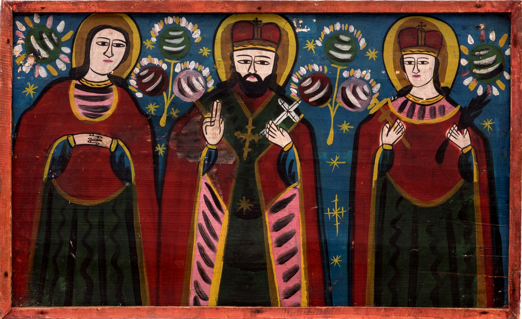 Three-figure icon 'Three Unknown Saints'