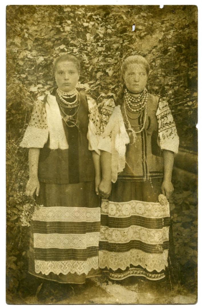 Photo. Sisters wearing folk attire