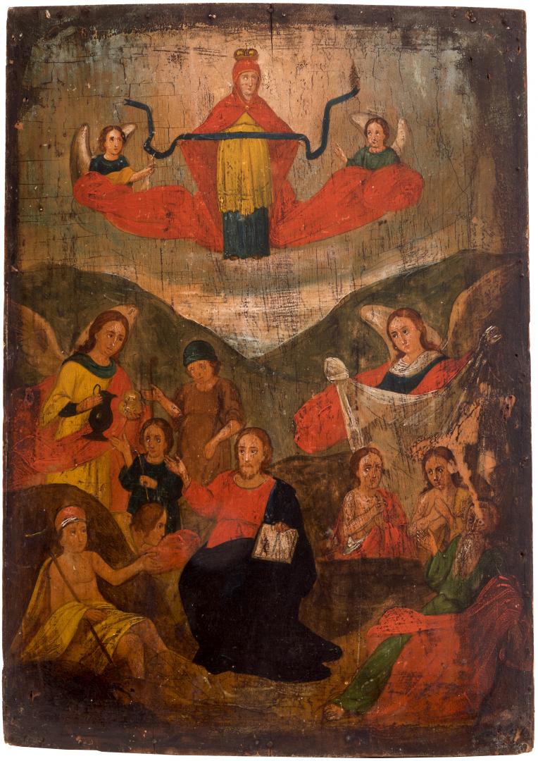 Icon 'Intercession of the Virgin with a scene of healing the sick'