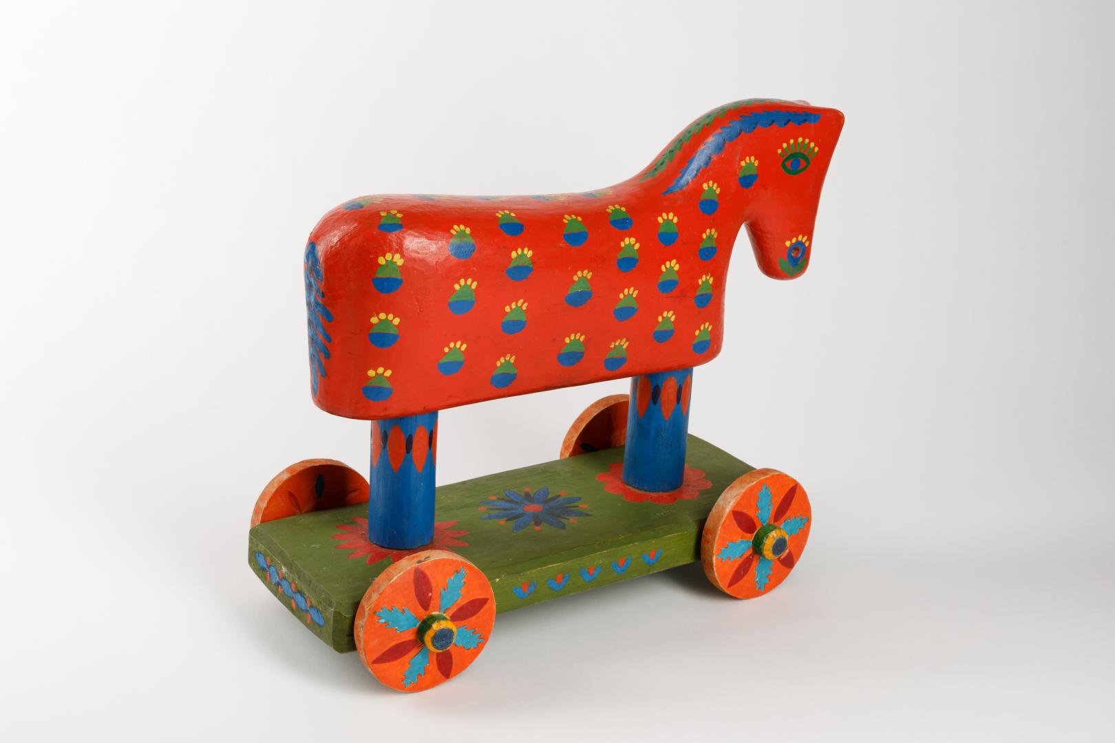 Іграшка дерев'яна «Червоний коник»