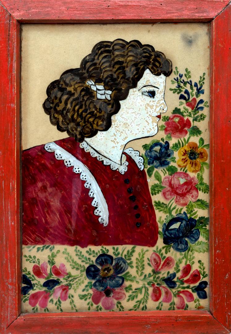 A girl's portrait in flowers