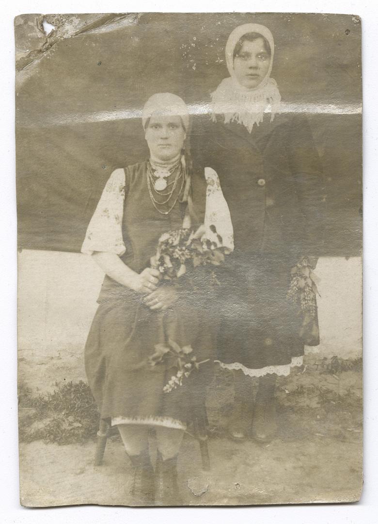 Two women in traditional attire