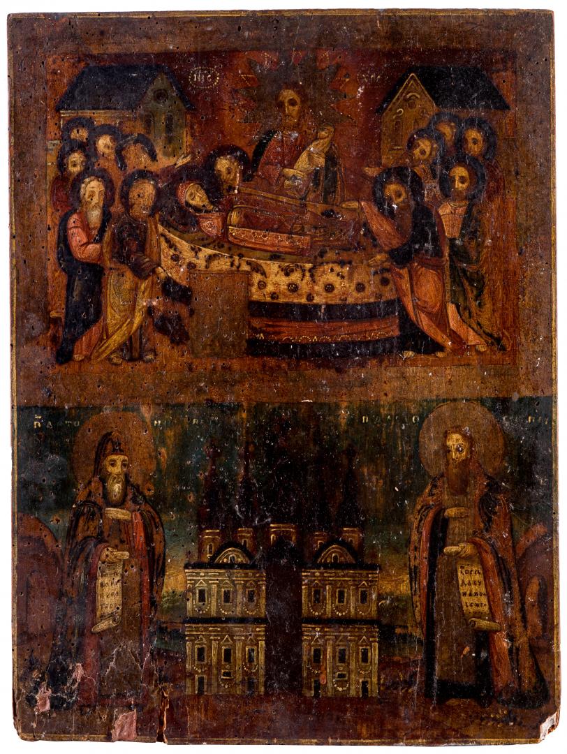 Icon 'Assumption of the Virgin with Saints Anthony and Theodosius of the Kyiv Caves'
